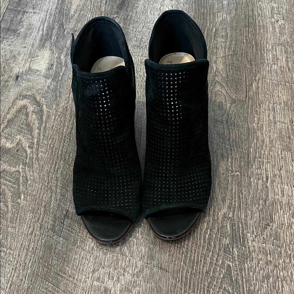 Sam Edelman Black Peep-Toe Ankle Booties